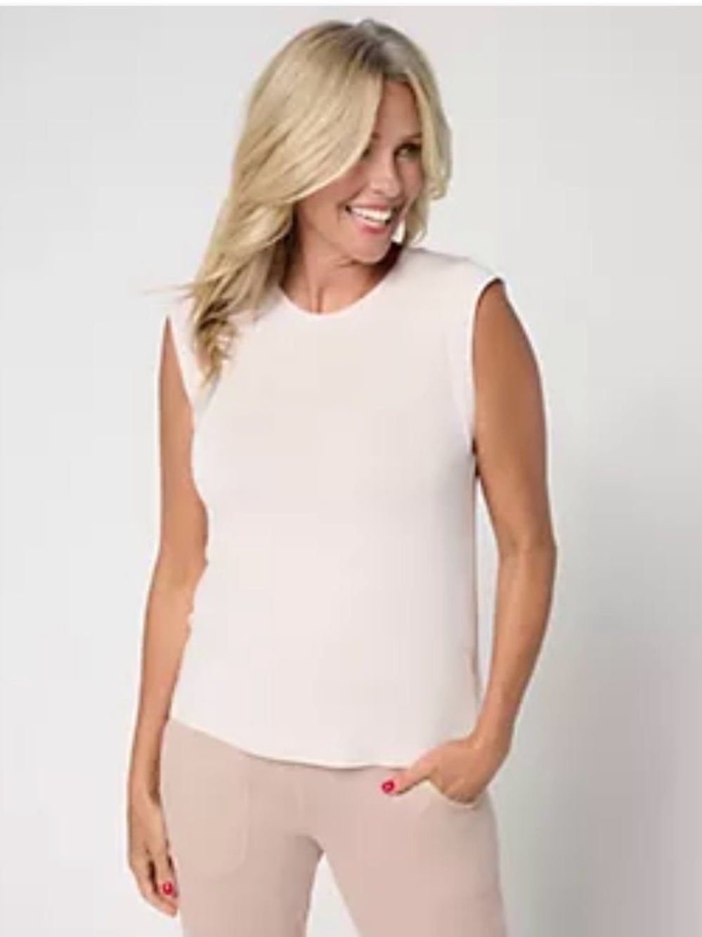 Barefoot Dreams Malibu Modal Muscle Tshirt in San Dune Size Large BNWT